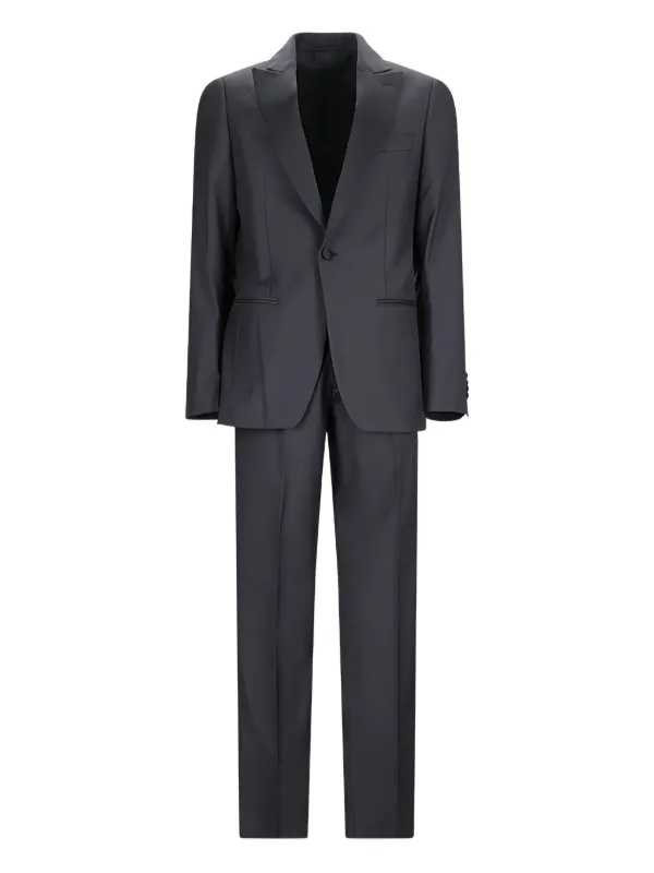 Lardini ショールラペル シングルスーツ | グレー | FARFETCH JP