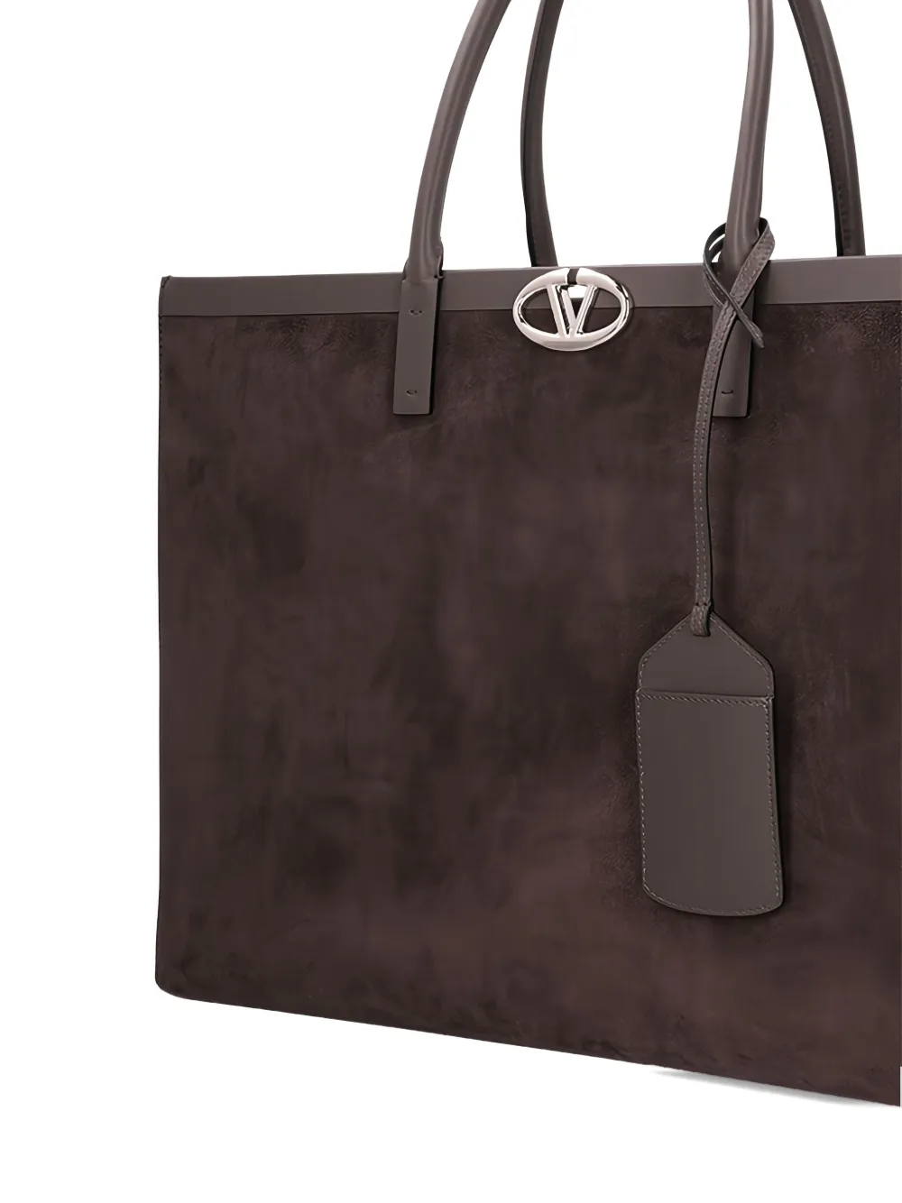 Valentino Garavani VLogo suède shopper Bruin