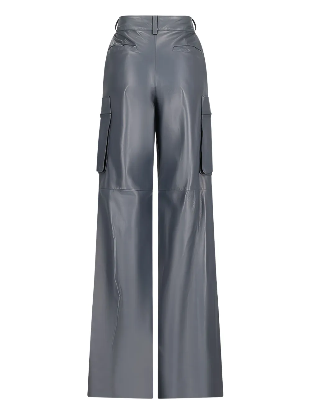 Salvatore Santoro cargo leather trousers - Grijs