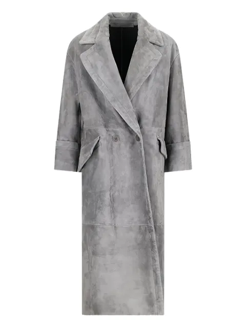 Salvatore Santoro manteau en daim à boutonnière croisée