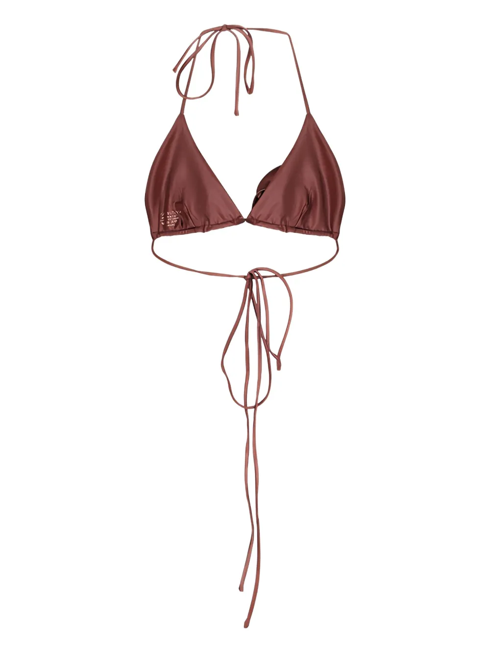 Magda Butrym Top bikini con decorazione - Marrone