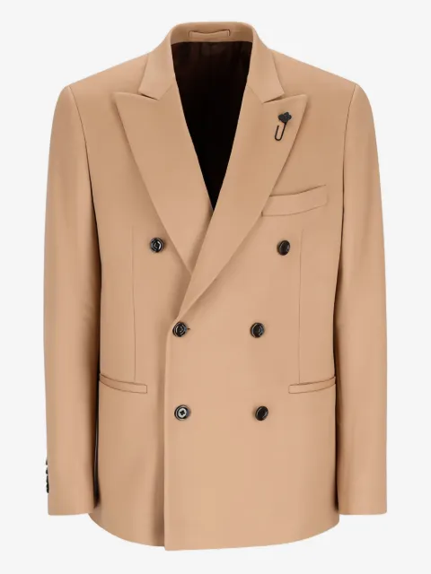 Lardini double-breasted peak-lapel jacket
