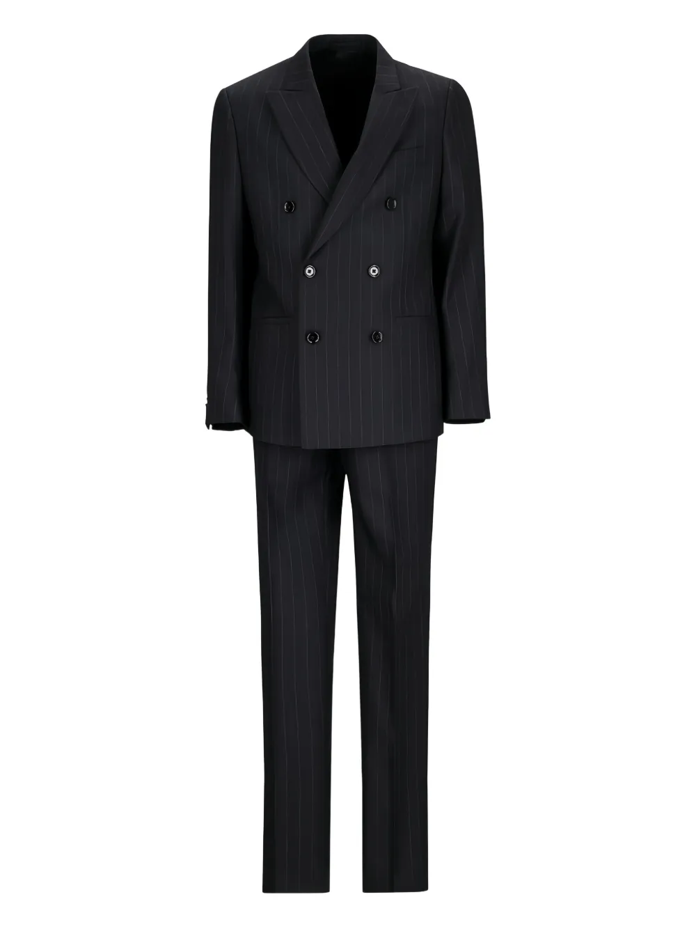 Lardini pinstripe double-breasted suit Zwart