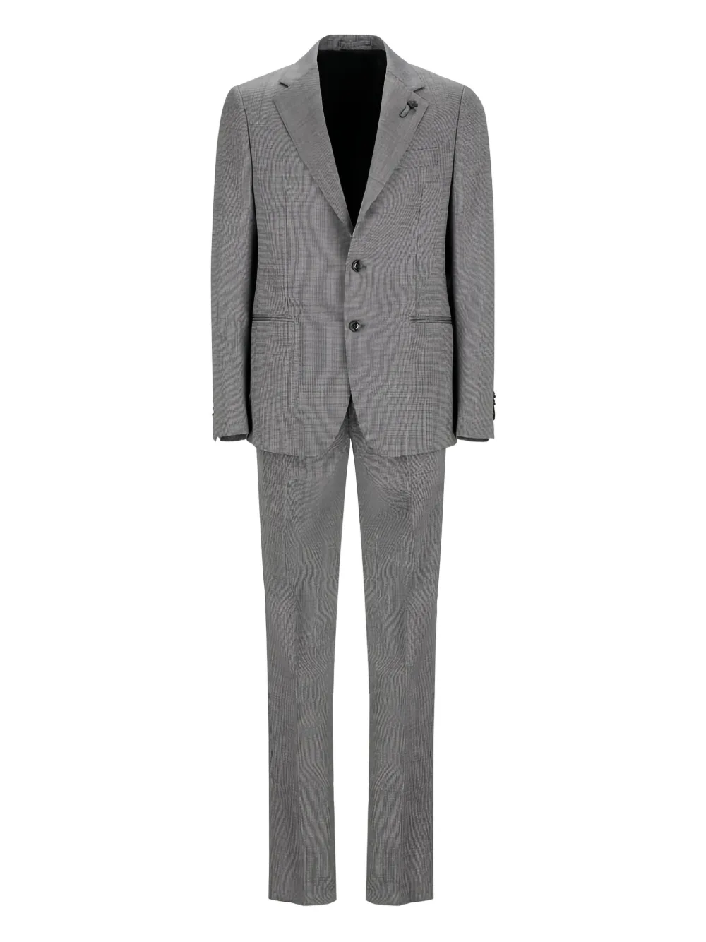 Lardini notched houndstooth suit Grijs