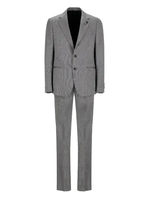 Lardini notched houndstooth suit