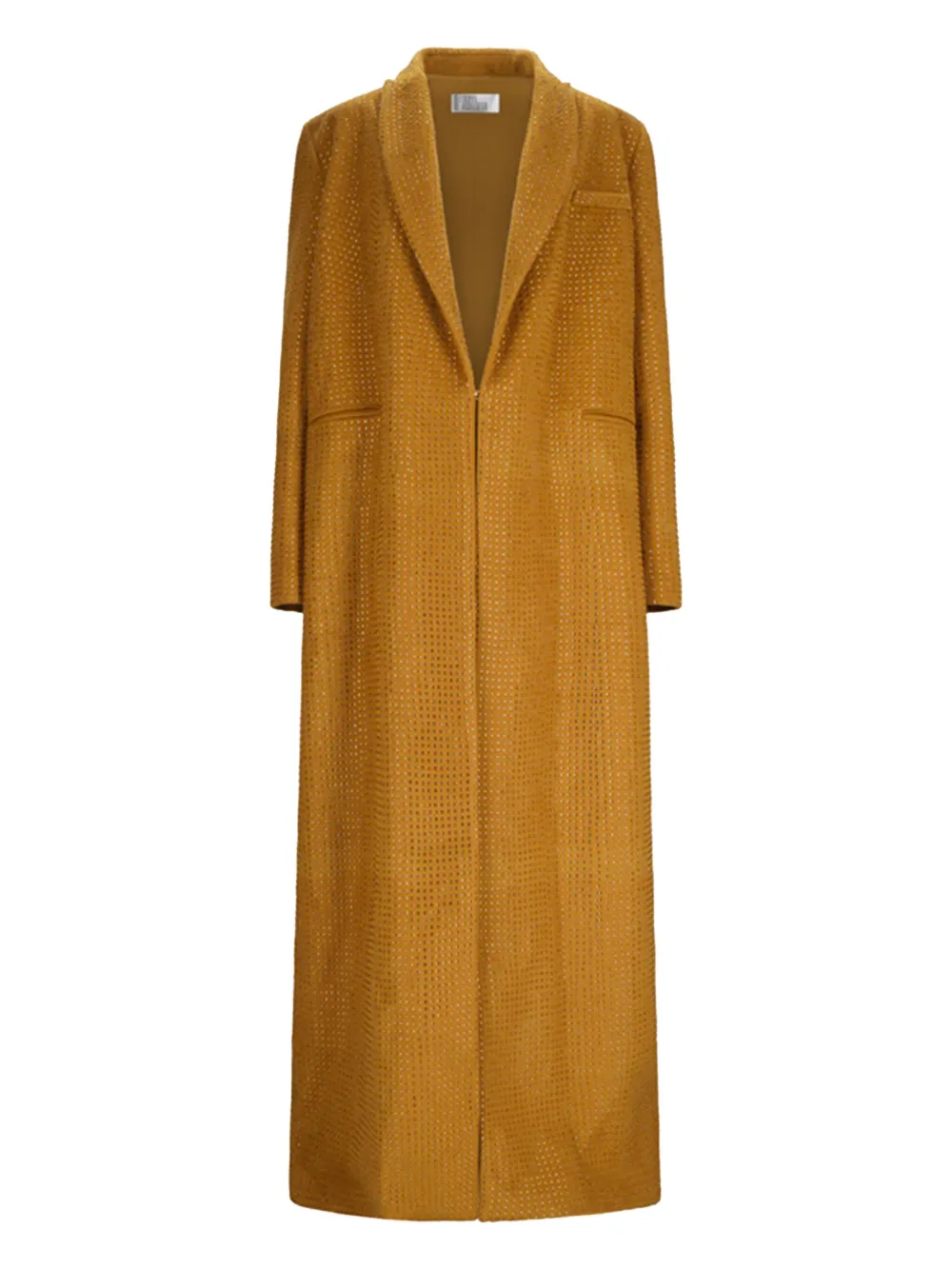 embellished single-breasted coat