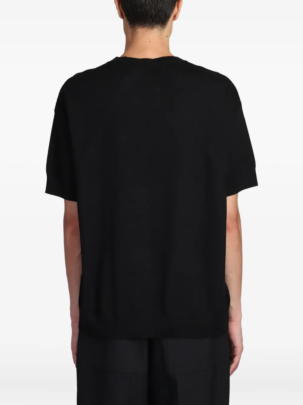 Jil Sander short-sleeve crew-neck T-shirt Zwart