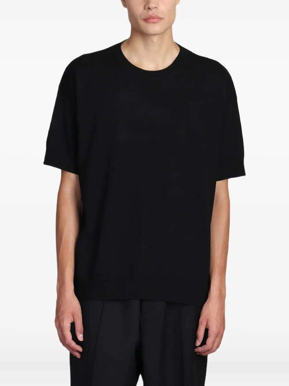 Jil Sander short-sleeve crew-neck T-shirt Zwart