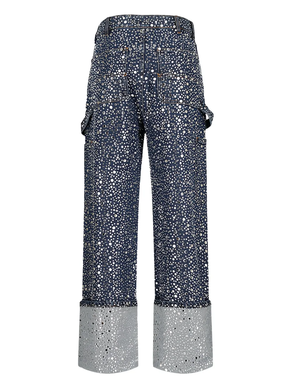 DES PHEMMES strass-embellished trousers - Blauw