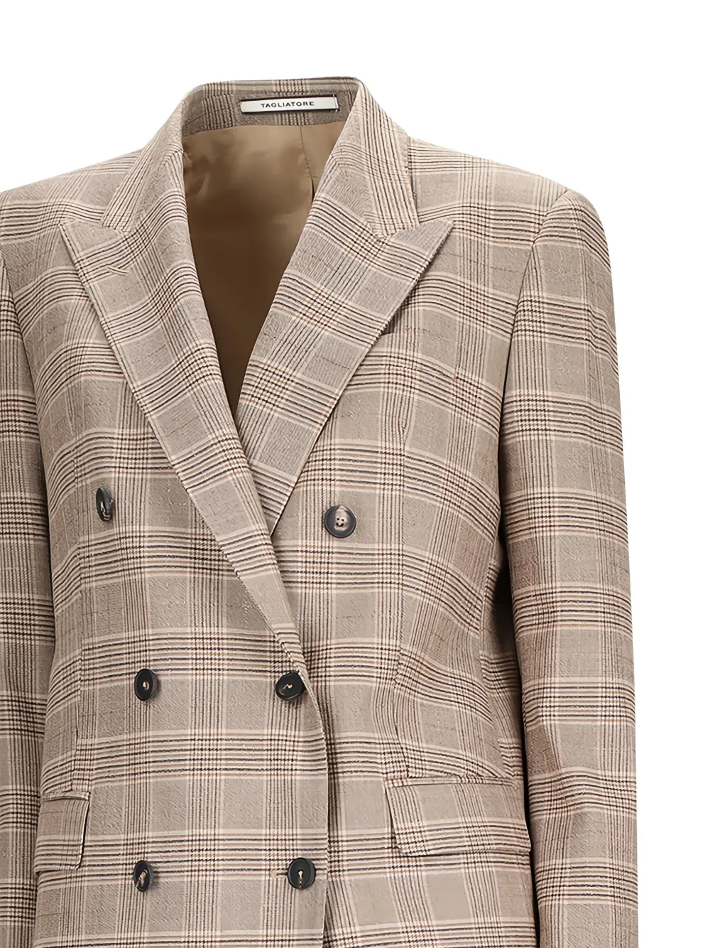 Tagliatore Geruite blazer Beige