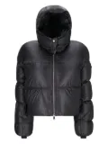 Add detachable-hood down jacket - Black