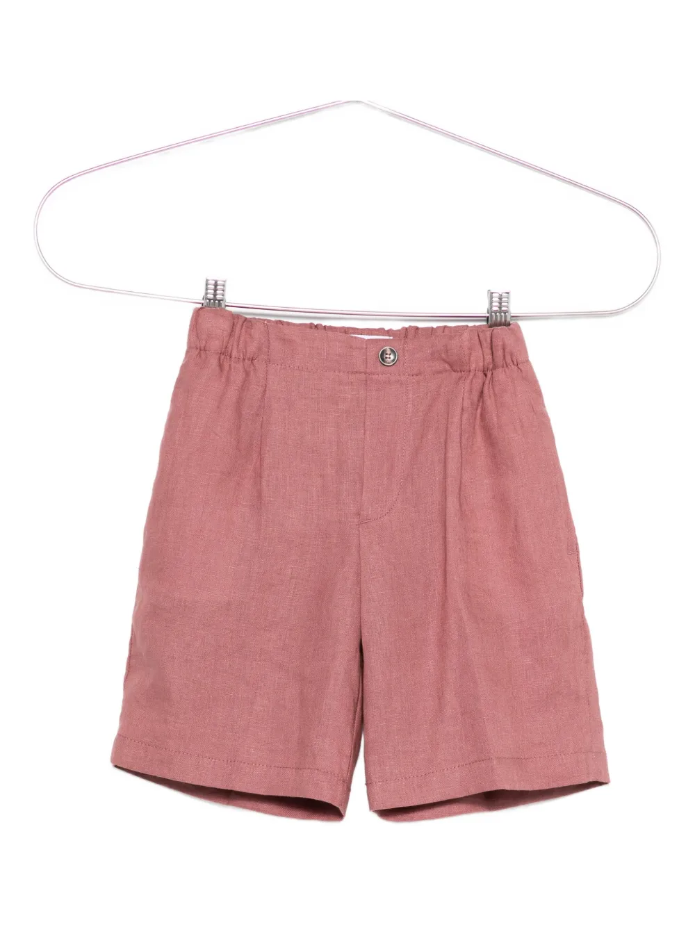 Michael Coal Linen Shorts In Pink