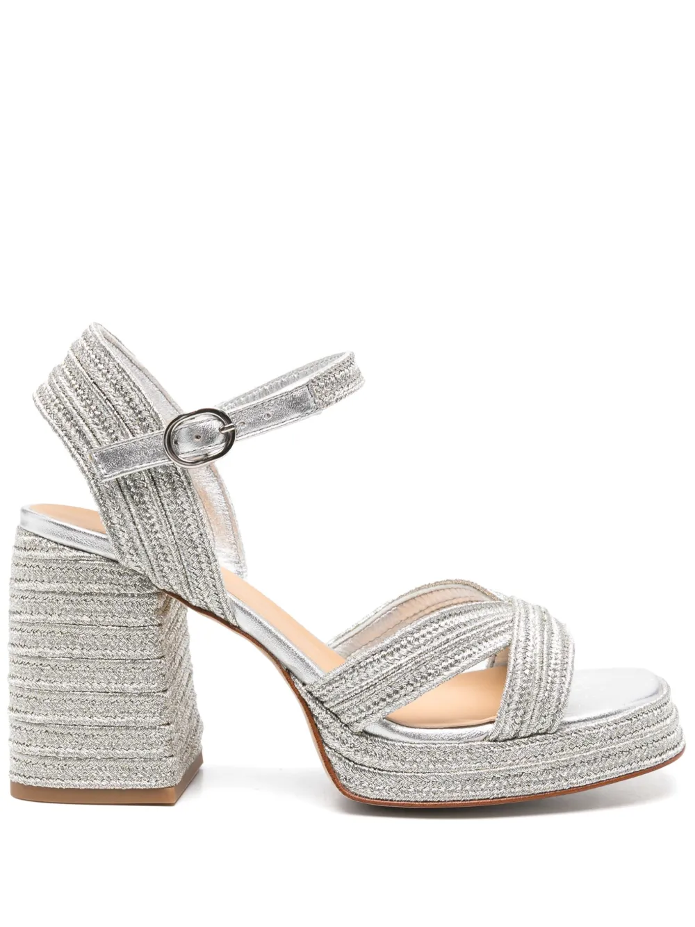 Castañer 95mm Valle sandals Silver