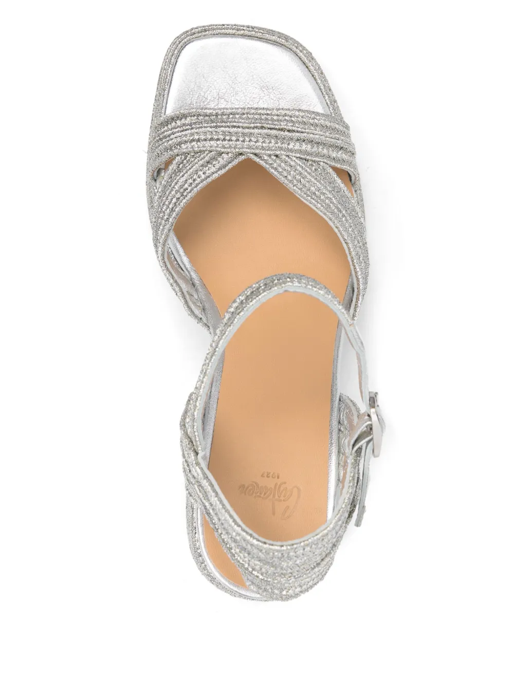 Castañer 95mm Valle sandals Silver