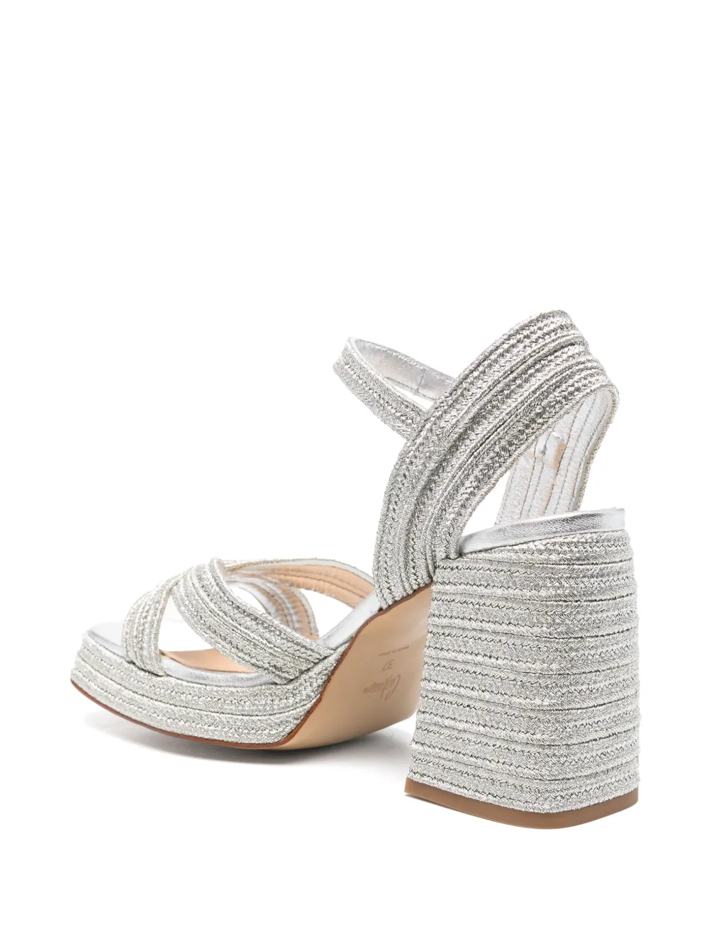 Castañer 95mm Valle sandals Silver