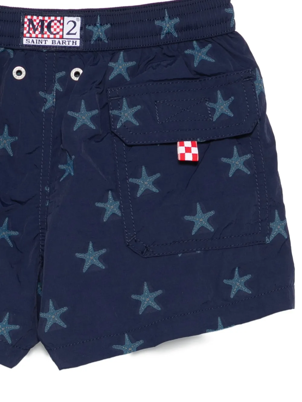 MC2 Saint Barth Kids Patmos Jr zwembroek met zeesterrenprint Blauw