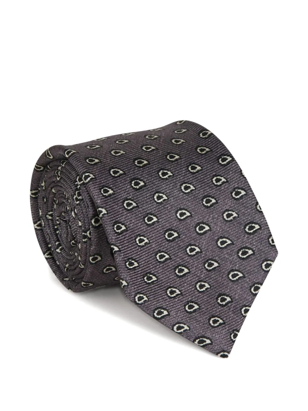 Kiton Stropdas met paisley-patroon Grijs