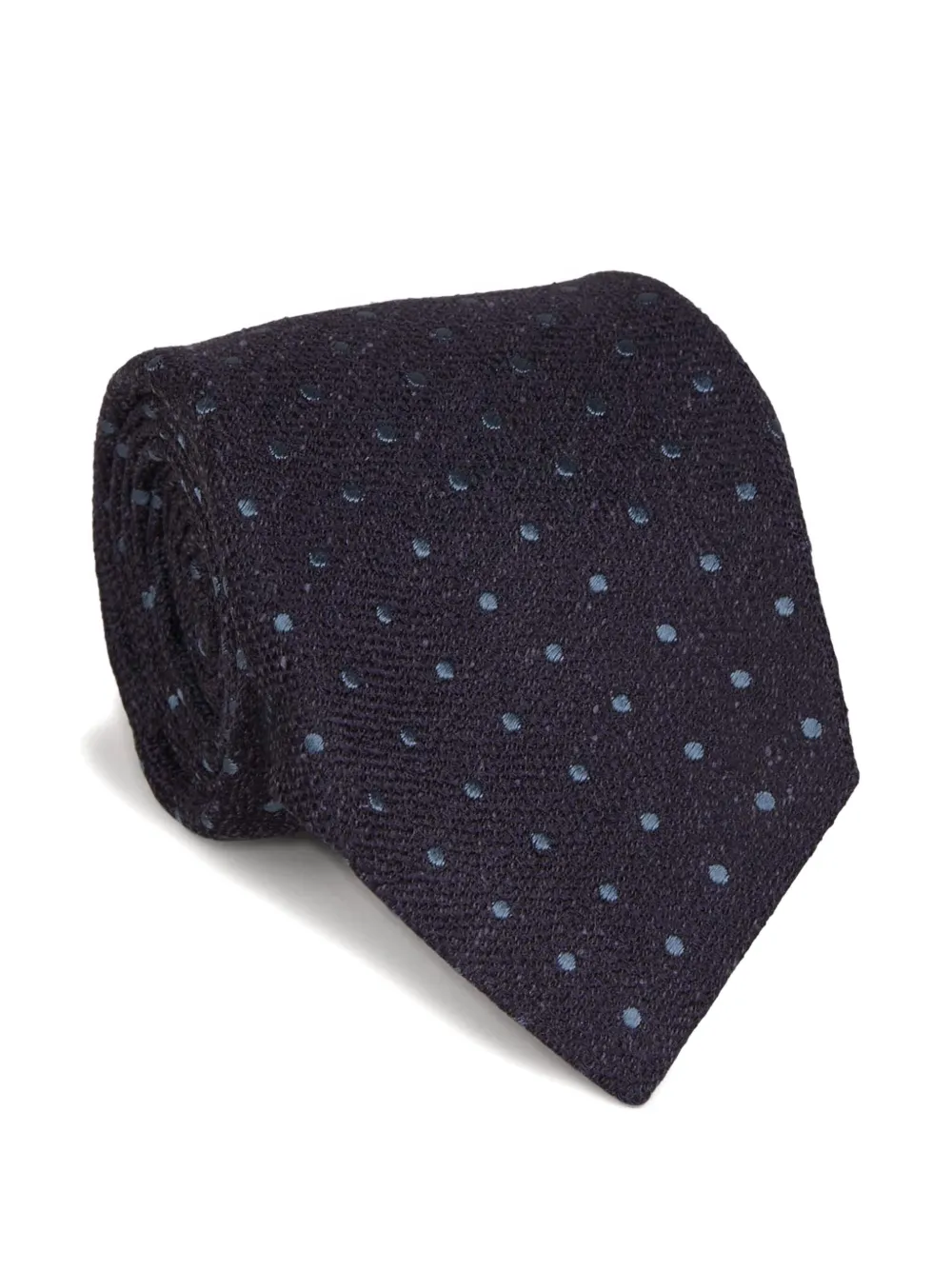 Kiton Stropdas met stippen Blauw