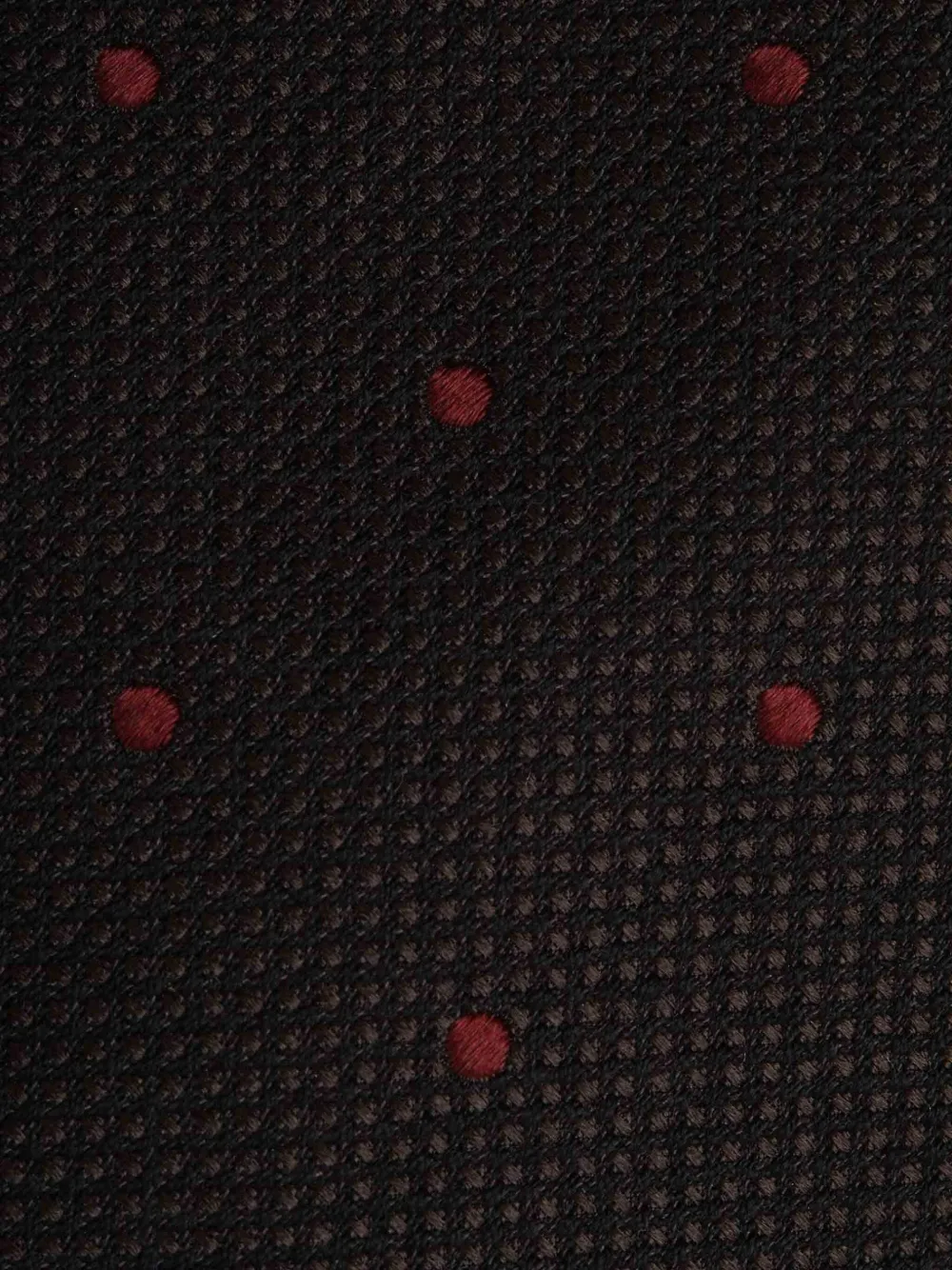 Kiton dot-motif tie - Bruin