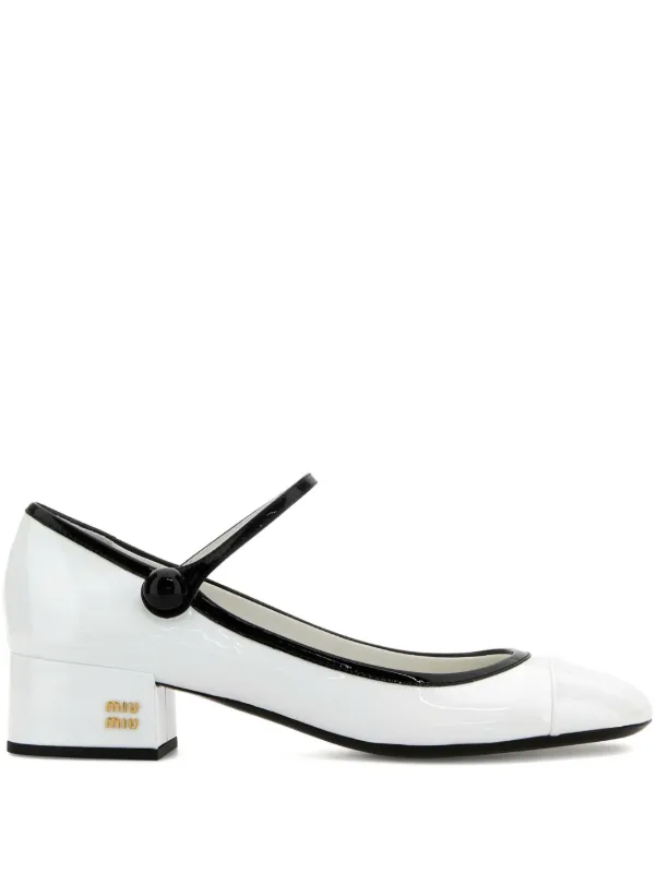 Miu Miu Leather Pumps in White