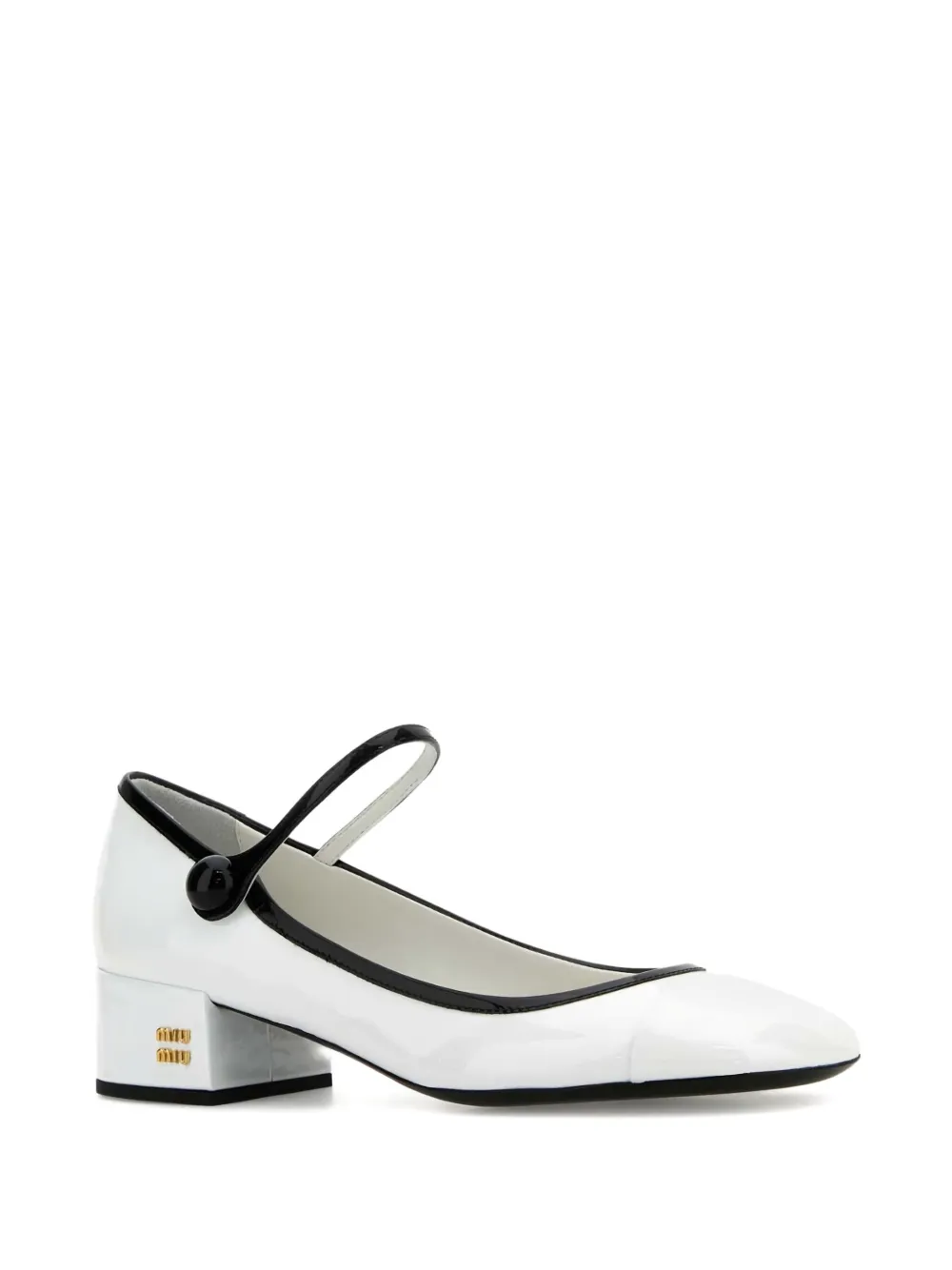 Miu Miu 40mm leather pumps - Wit