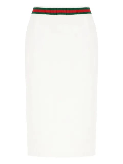 Gucci Web-detail midi skirt