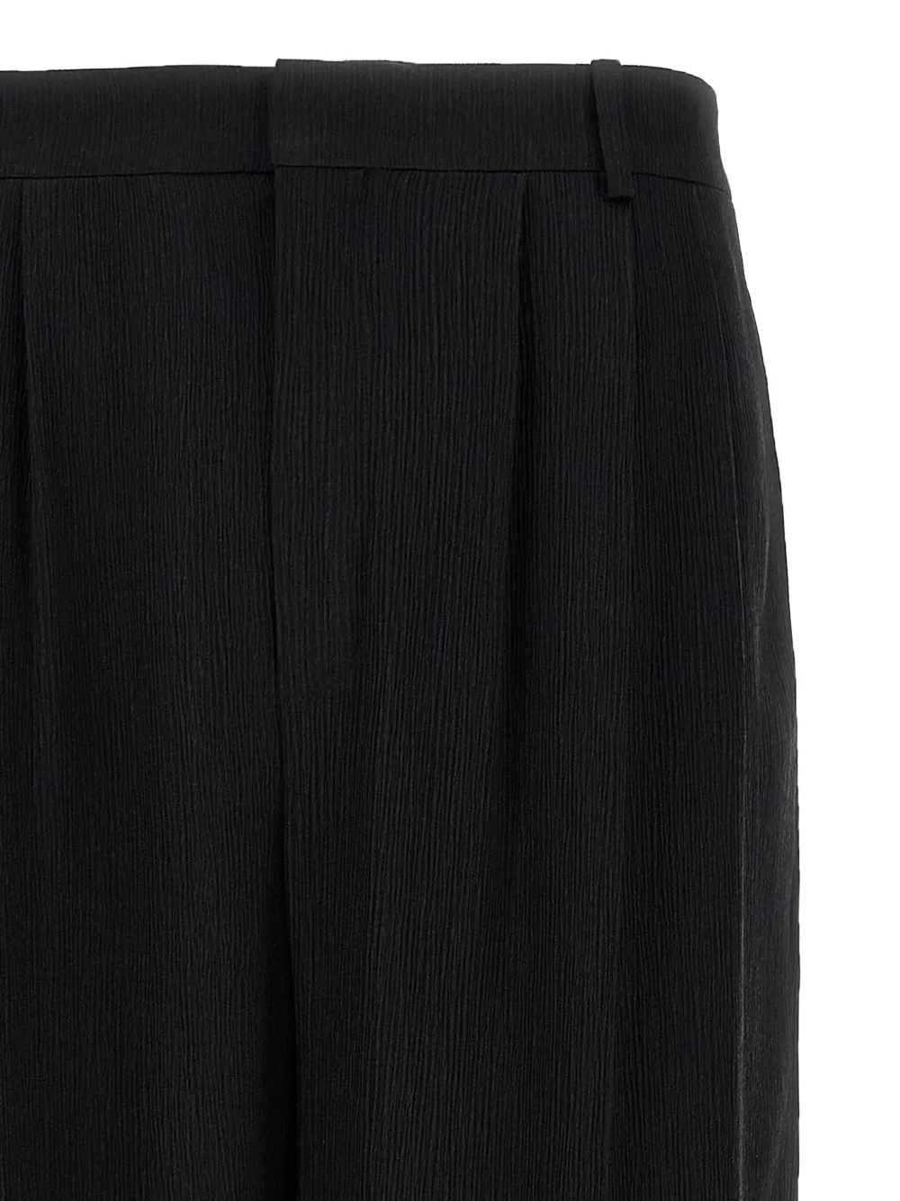 Saint Laurent Zijden broek Zwart