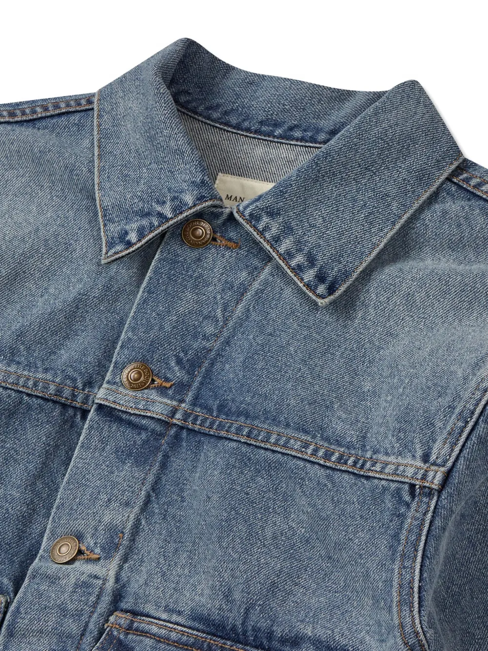 Man On The Boon. Denim jack Blauw