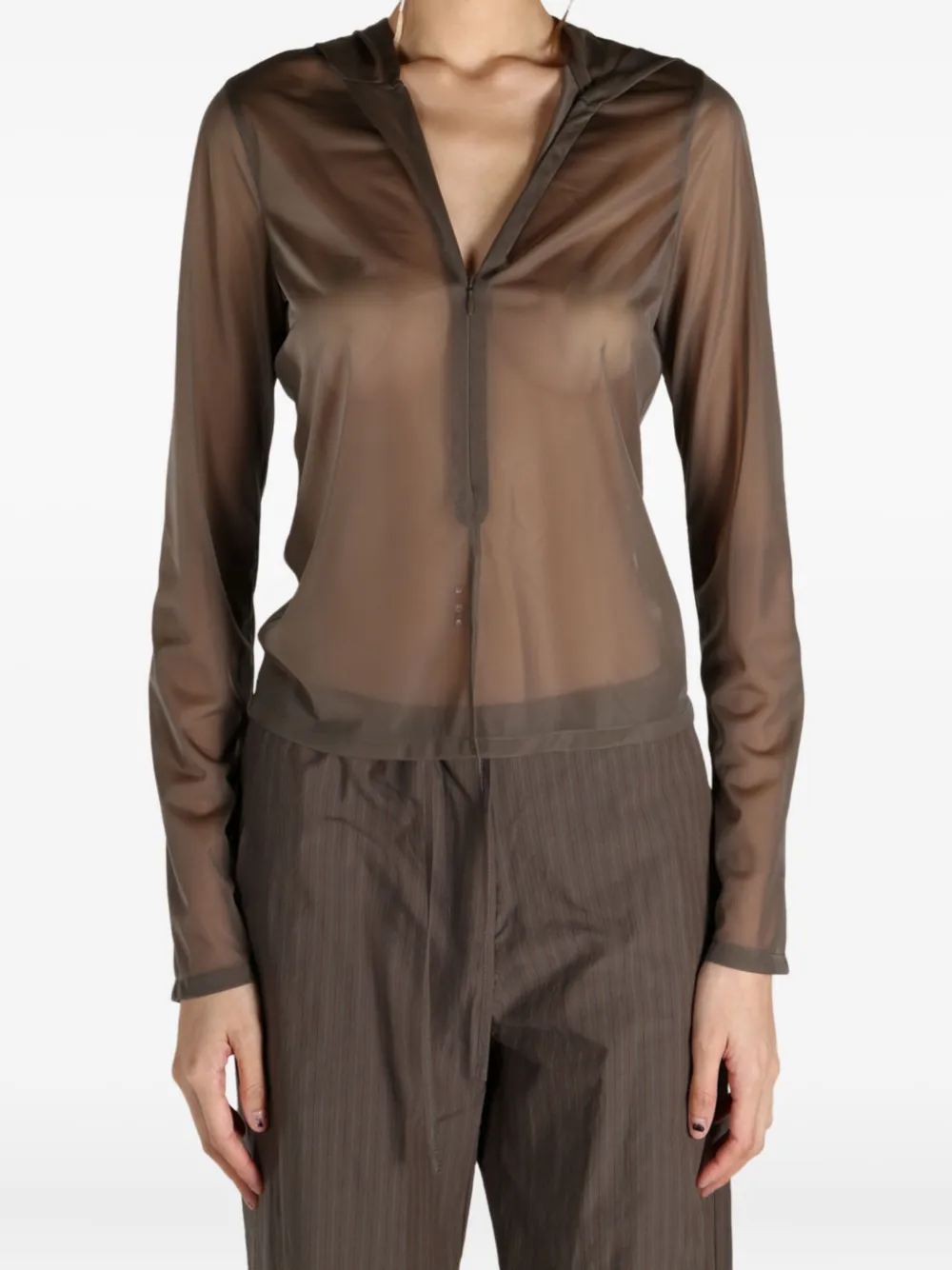 Amomento mesh long-sleeved hoodie | Hoodies | Image 2