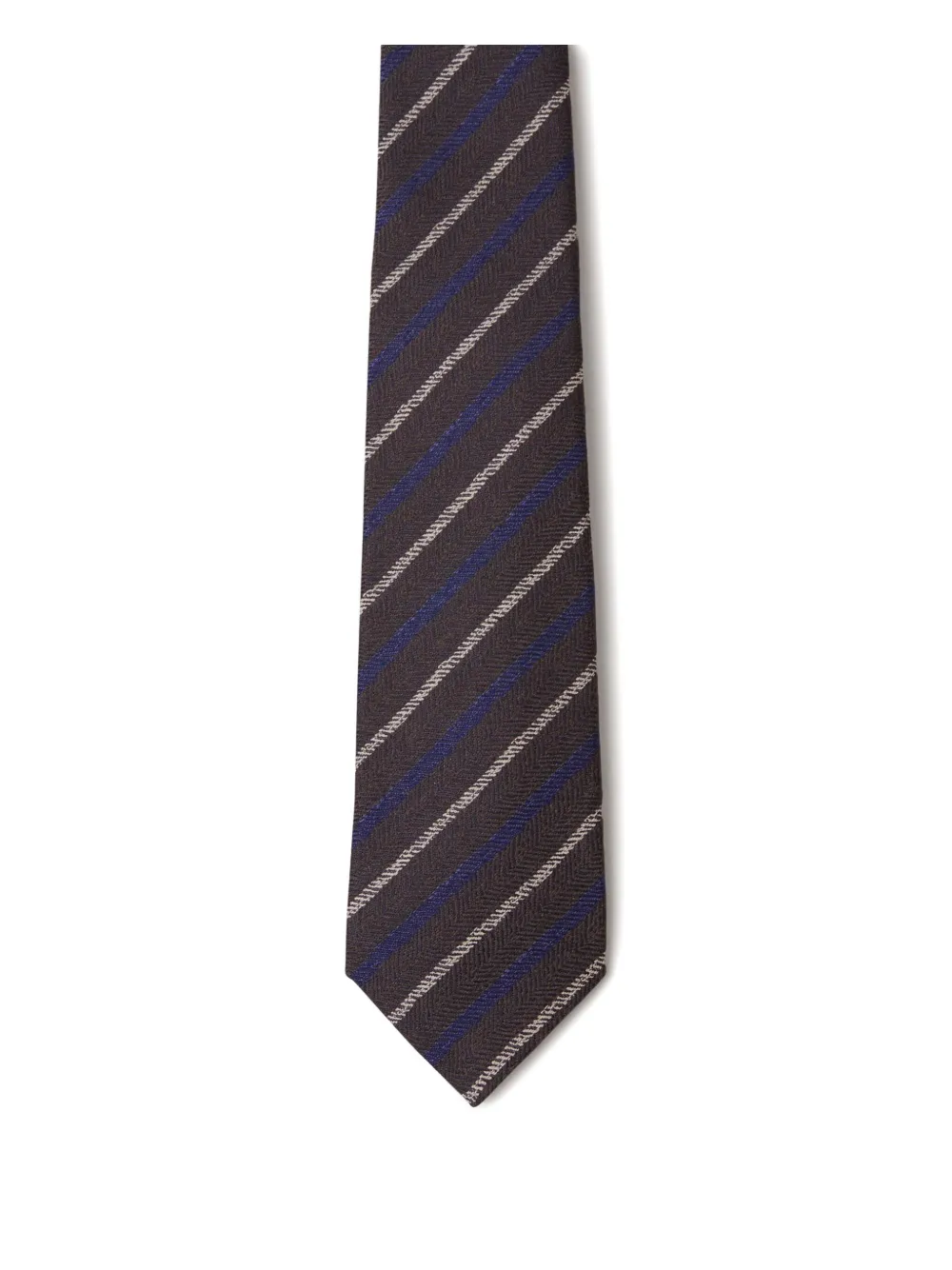 Kiton corbata con motivo de rayas | marrón | Image 1