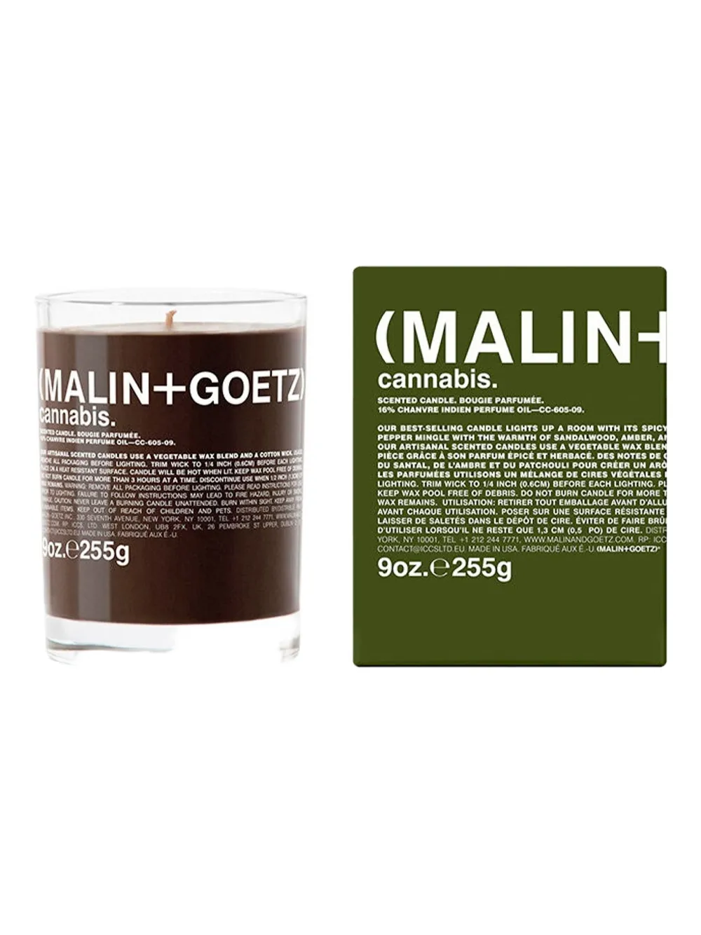MALIN+GOETZ cannabis candle (260g) - Verde