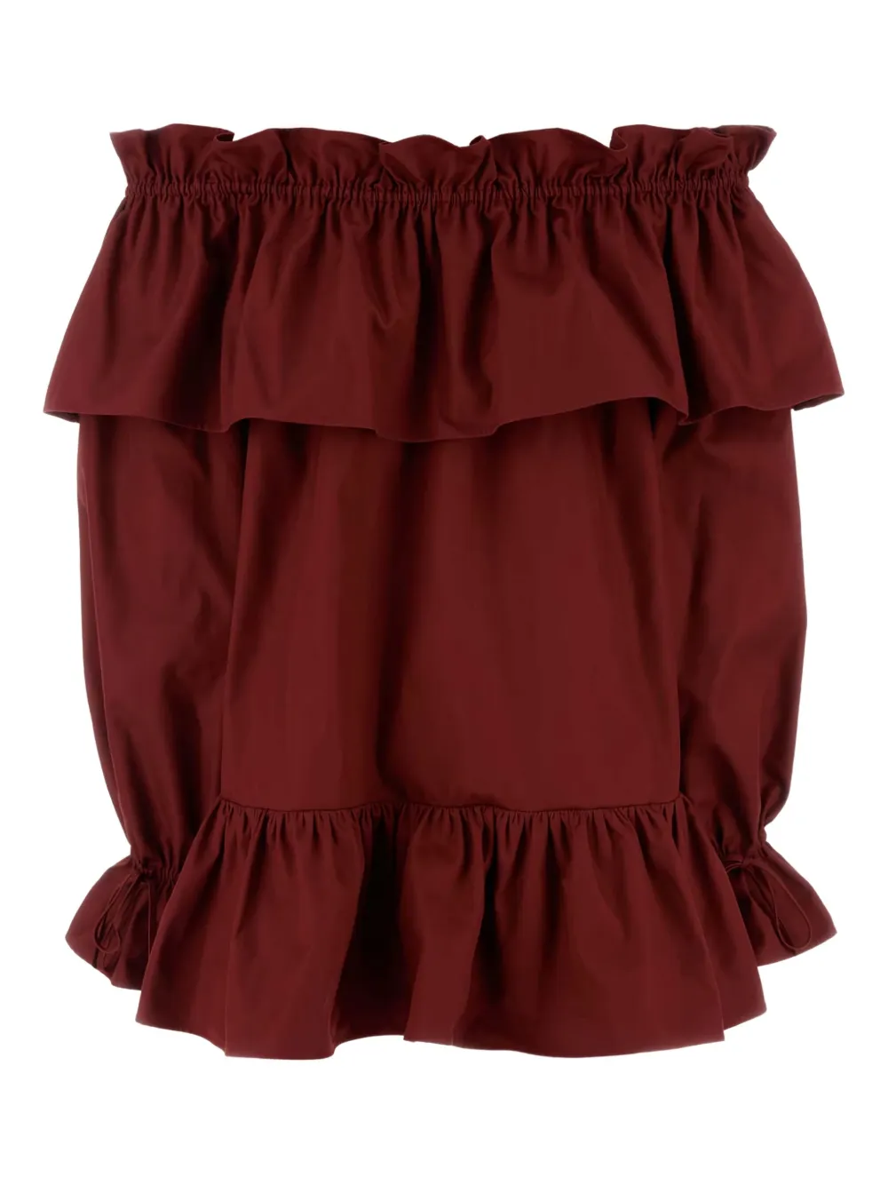 Saint Laurent Mini-jurk met ruches - Rood