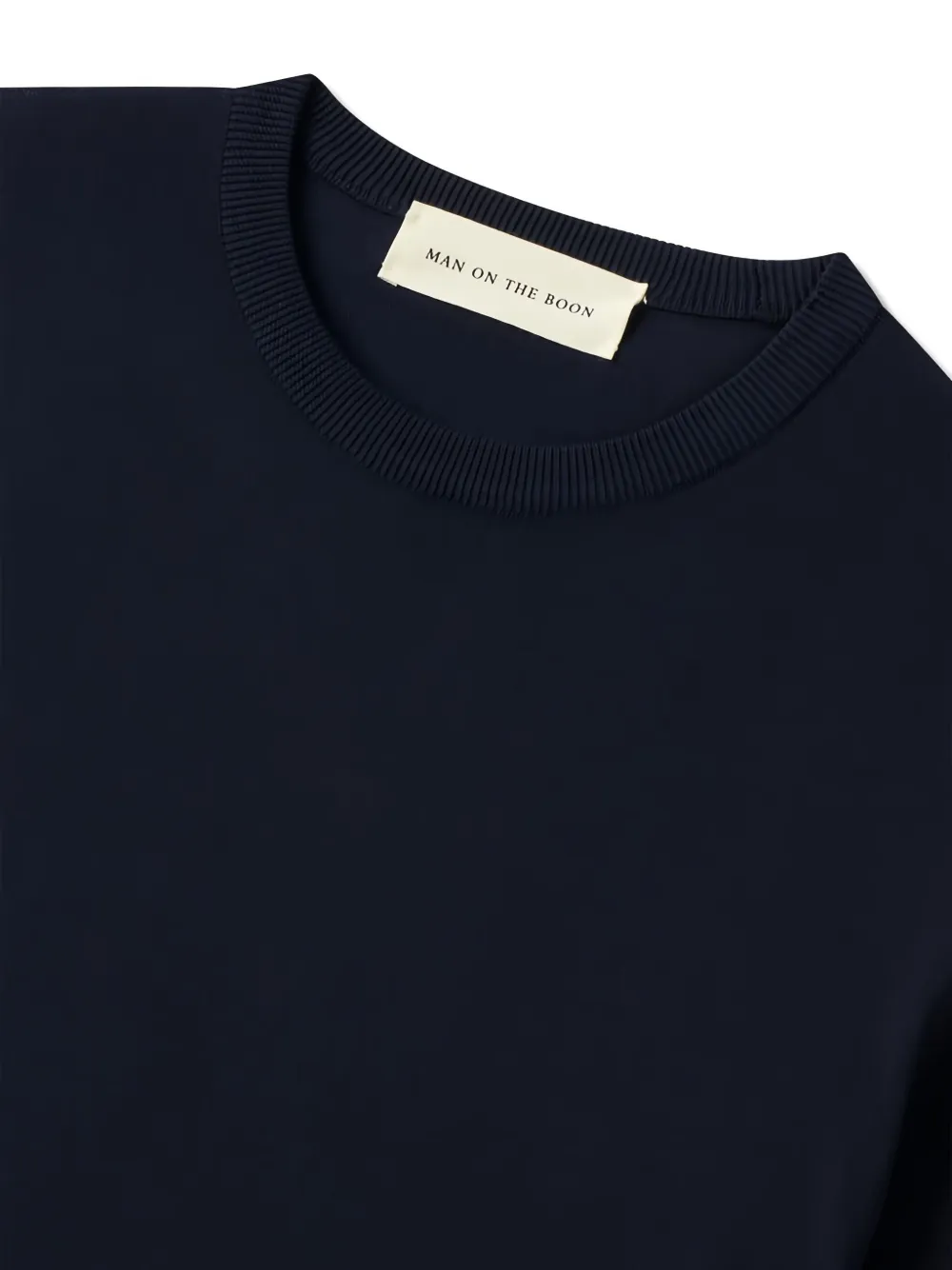 Man On The Boon. Top met korte mouwen en ronde hals Blauw