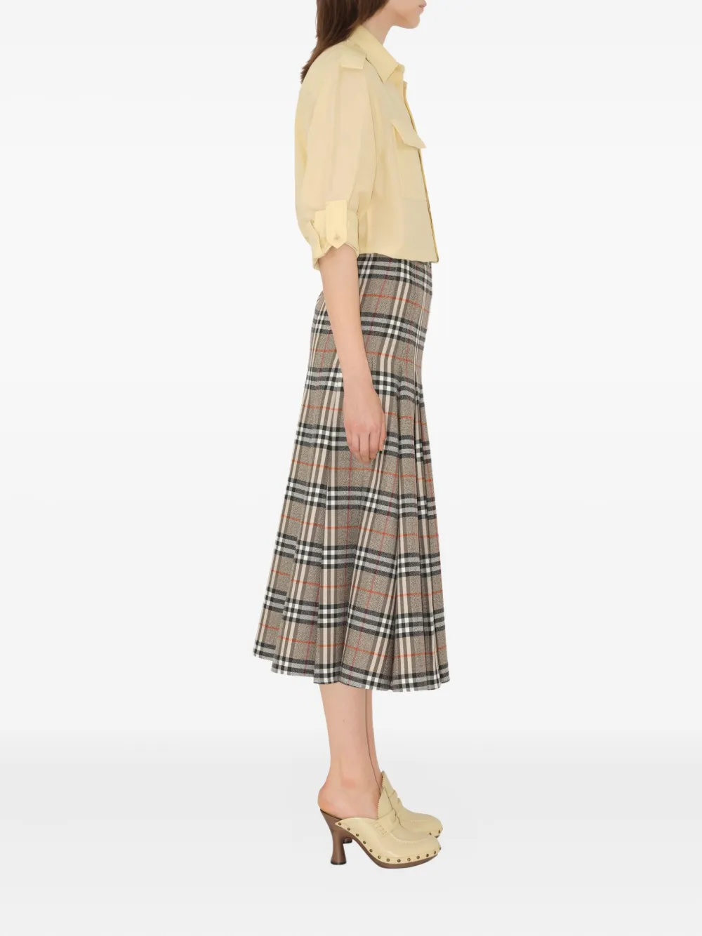 Burberry wool midi skirt - Grijs