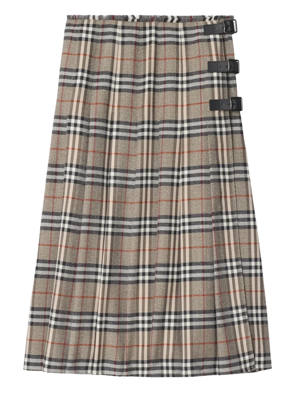 Burberry Wollen midi-rok Grijs