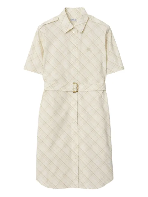 Burberry check-print cotton shirt dress
