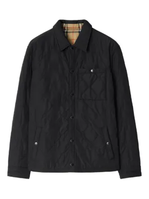 Burberry キルティング ジャケット | ブラック | FARFETCH JP