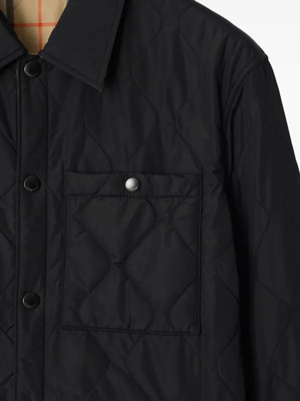 BURBERRY ブラック ミリタリージャケット Burberry Reversible Jacket | Black | FARFETCH