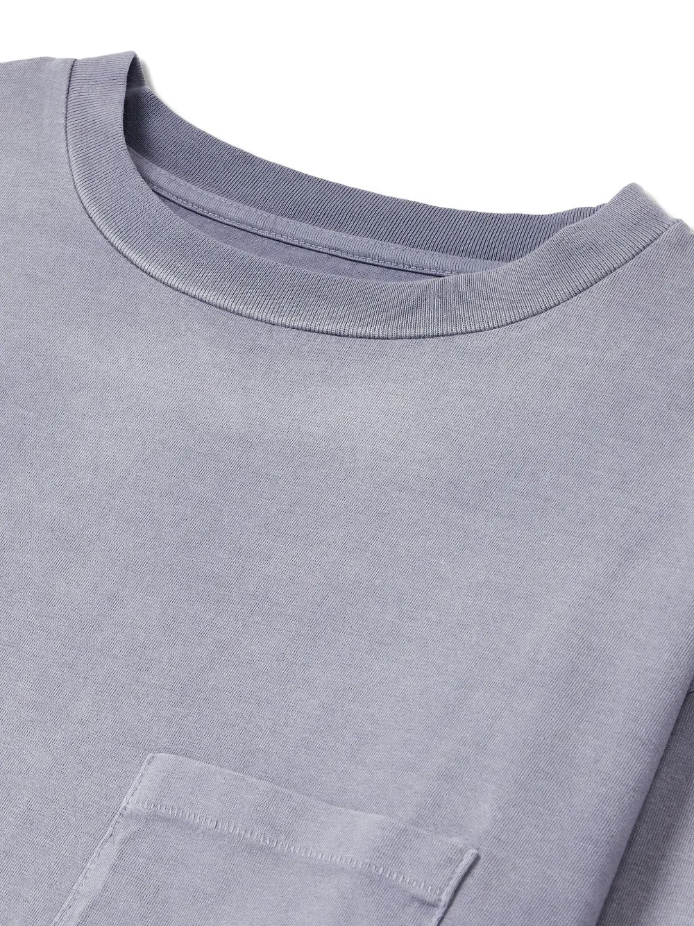 Man On The Boon. T-shirt met lange mouwen en zak Blauw