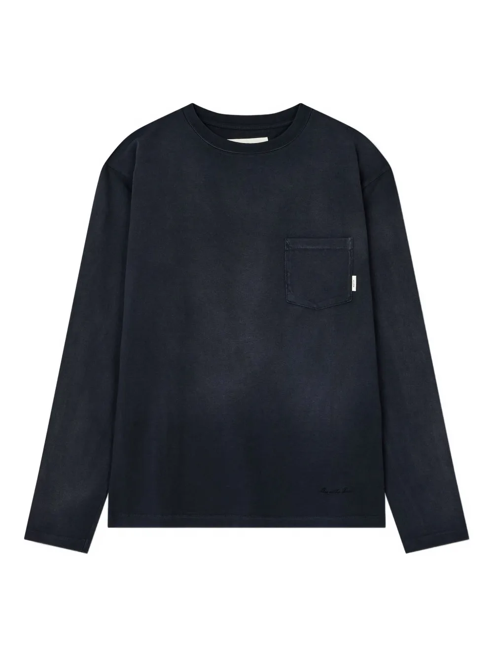 Man On The Boon. long-sleeve pocket T-shirt | Black | Image 1