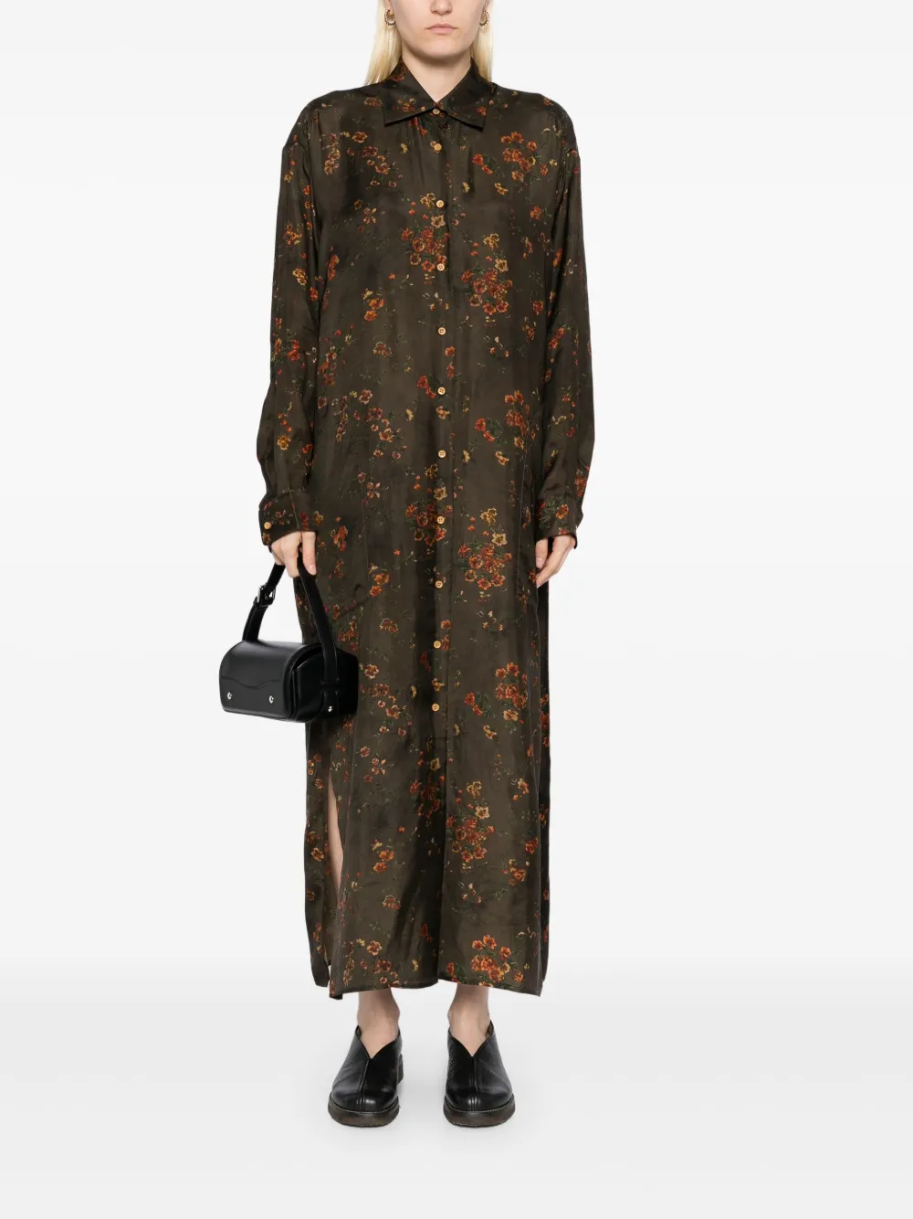 Uma Wang floral printed dress Bruin