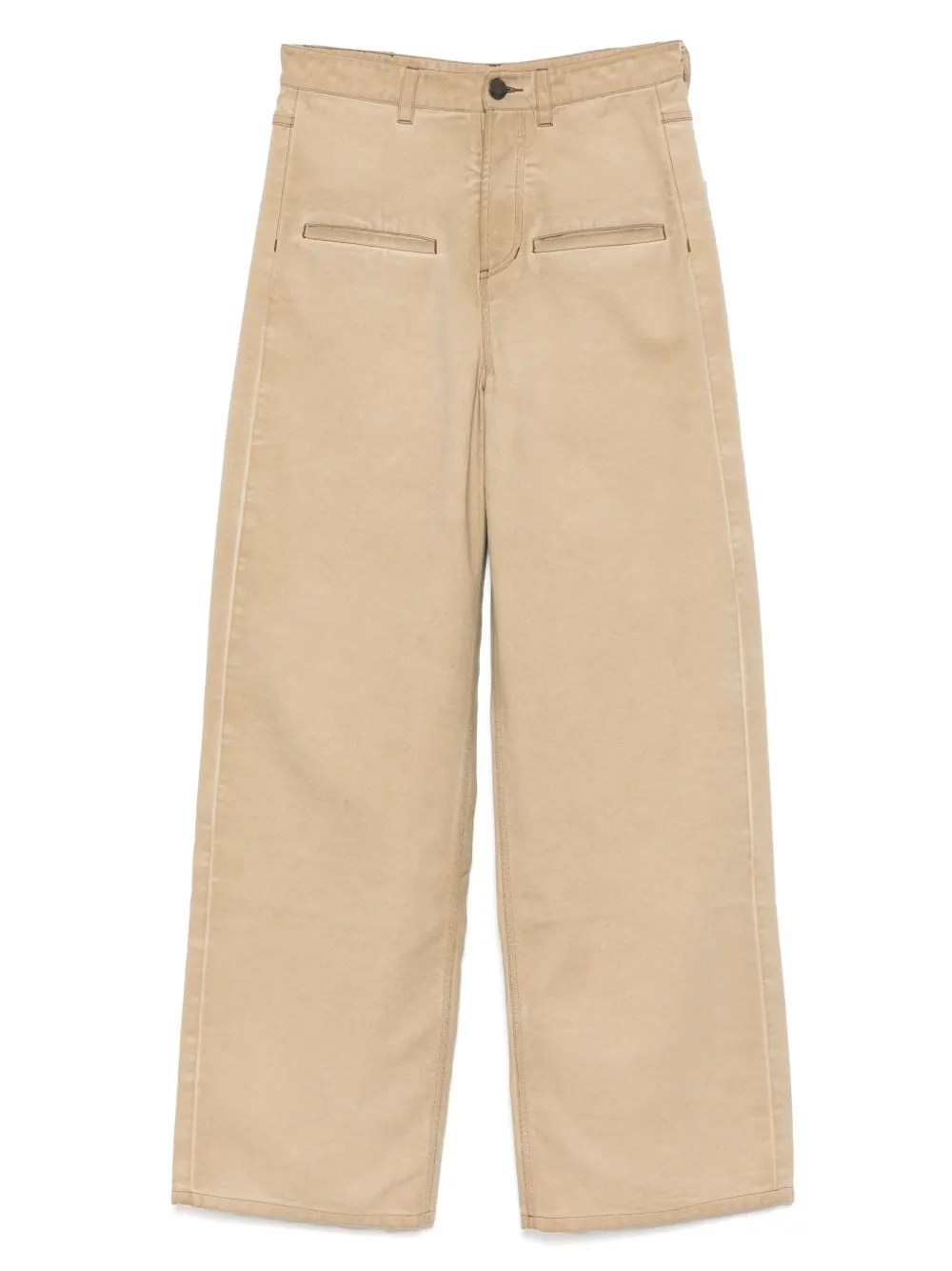wide-leg denim jeans