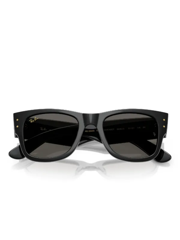 【関税込み】Ray-Ban ブラック Mega Wayfarer サングラス Ray-Ban Mega Wayfarer Non-Polarized Sunglasses - Black/Green