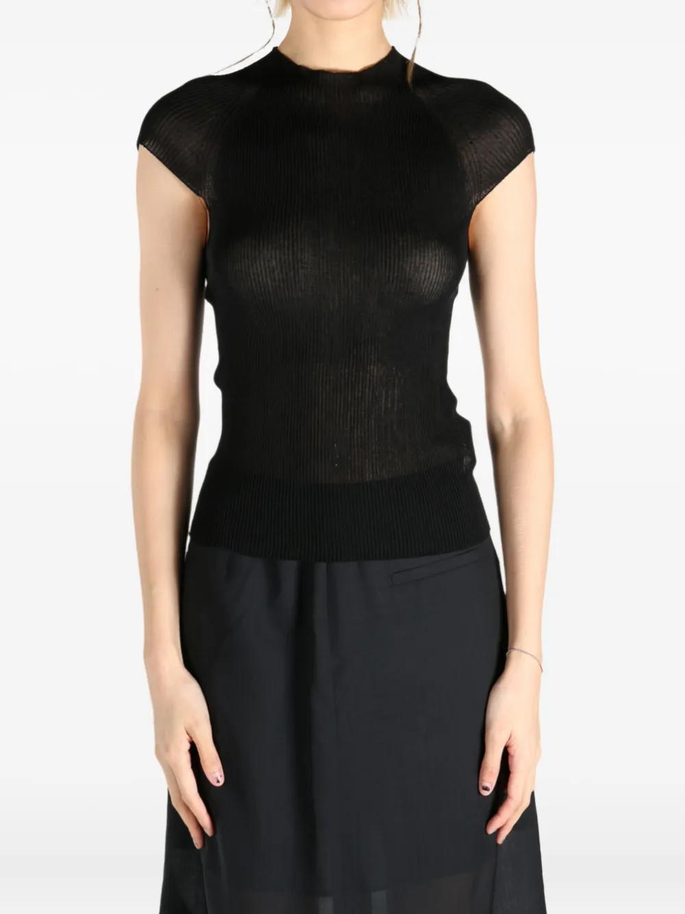 Amomento ribbed short-sleeved top | Blouses | Image 2