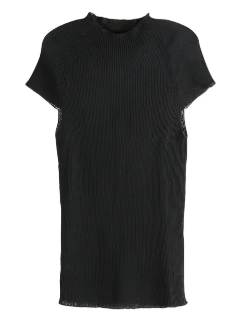 Amomento ribbed short-sleeve top