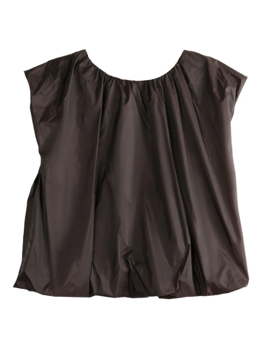 Amomento haut à design plissé | marron | Image 1