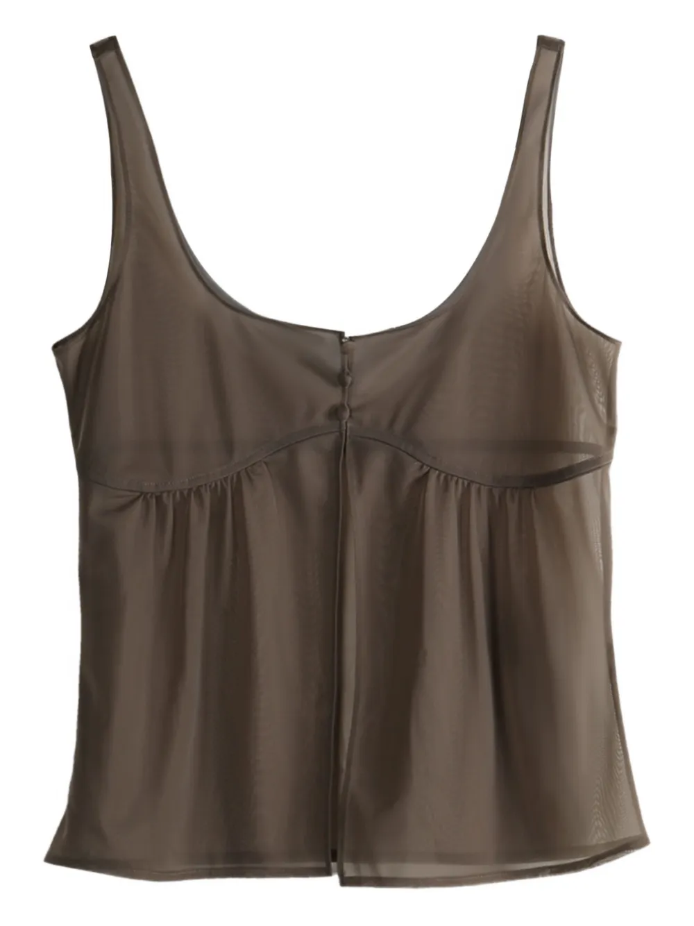 Amomento sheer panelled top | Brown | Image 1