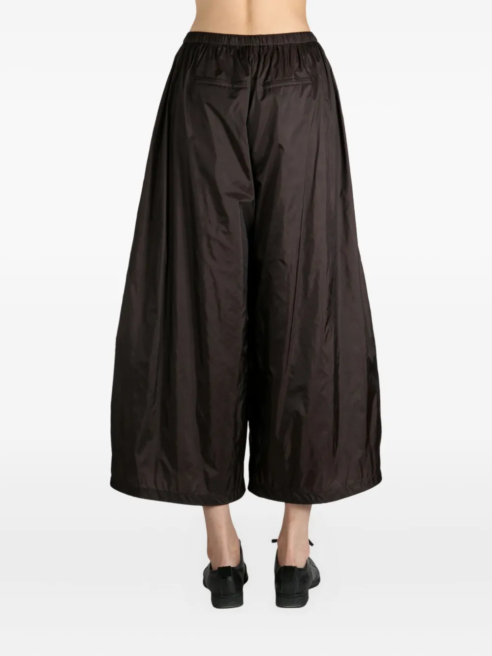 Amomento Broek met trekkoordtaille Bruin
