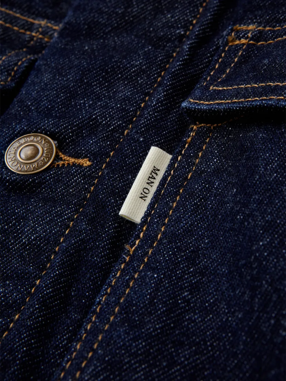 Man On The Boon. Denim jack Blauw