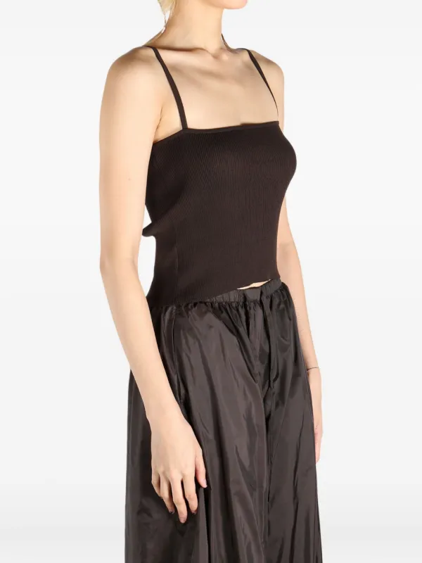 Amomento Ribbed Top | Brown | FARFETCH GE 25SS AMOMENTO tops dark 